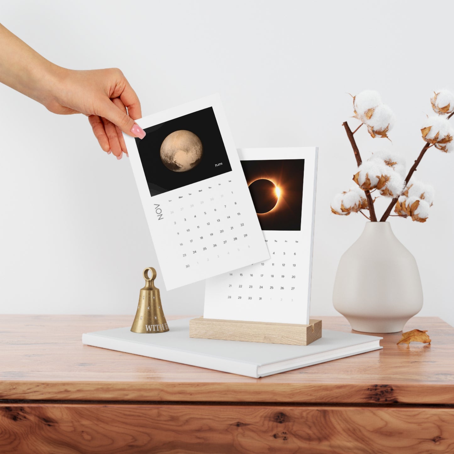 2025 Solar System Vertical Desk Calendar: Stunning Planet Images, Premium Quality, and Easy Display