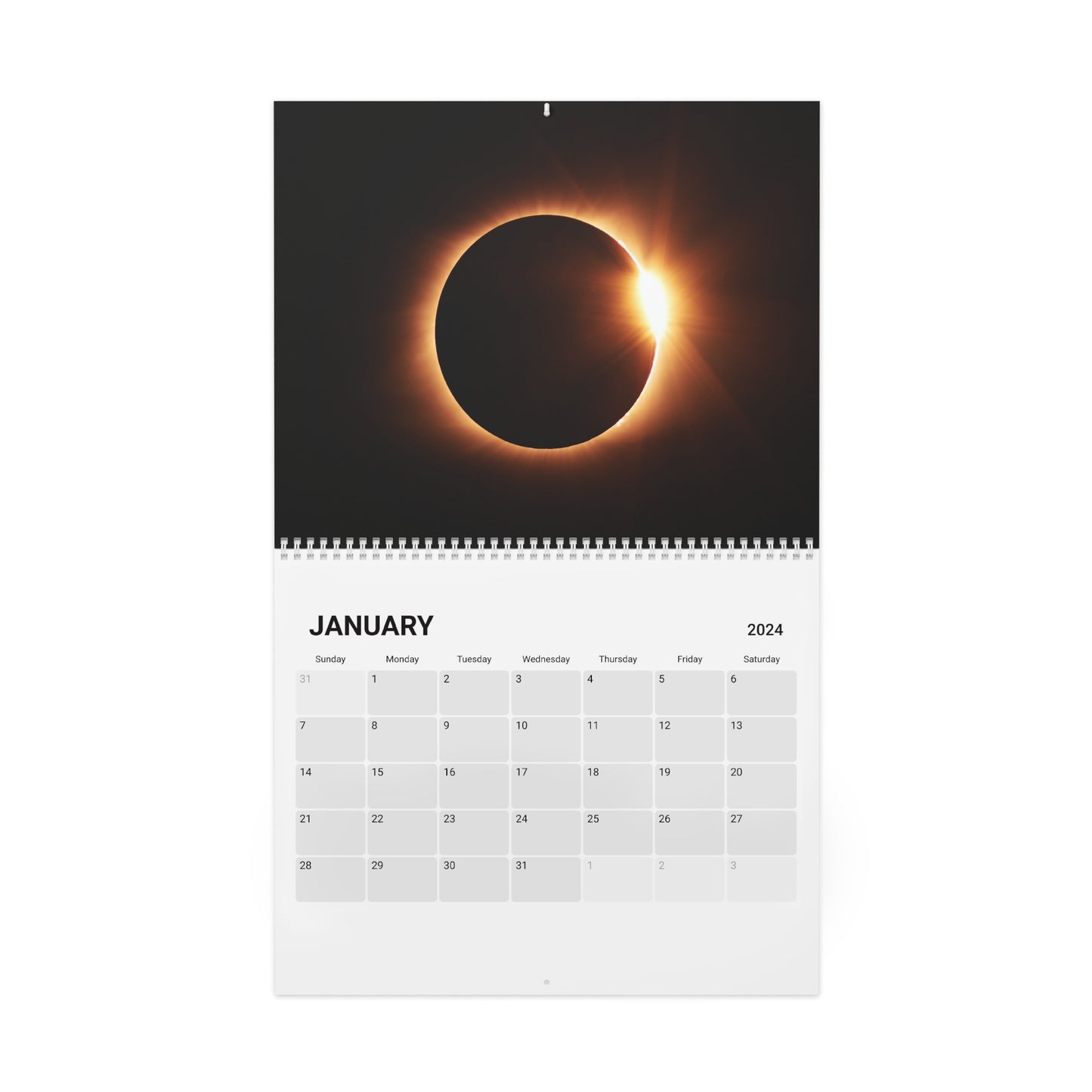 Journey Through the Stars: 2024 Solar System Calendar - Breathtaking Planet Images, Premium Quality, and Effortless Hanging (10.8" x 8.4")