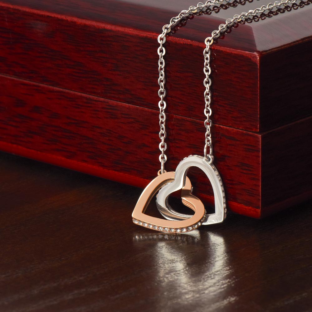 Interlocking Hearts Necklace Gift For Daughter, Mom, Wife | Share Beautiful moments with this Birthday / Anniversary Gift